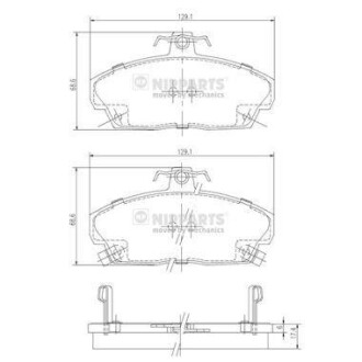 Гальмівні колодки NIPPARTS J3604031