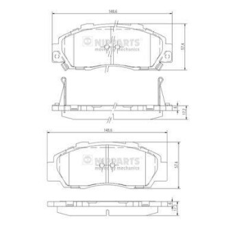 Гальмівні колодки NIPPARTS J3604032