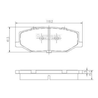 Гальмівні колодки NIPPARTS J3608003