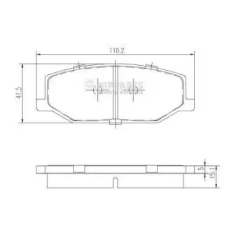 Гальмівні колодки NIPPARTS J3608003
