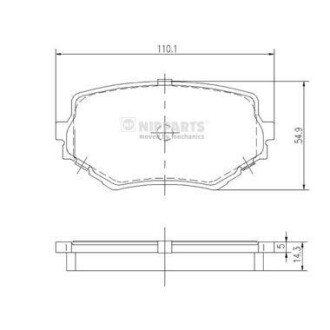 Гальмівні колодки NIPPARTS J3608017