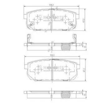 Тормозные колодки NIPPARTS J3610305
