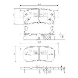 Тормозные колодки NIPPARTS J3610509