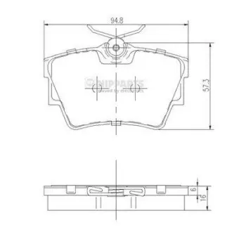 Тормозные колодки NIPPARTS J3611047