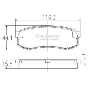 Тормозные колодки NIPPARTS J3612010