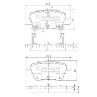 Тормозные колодки NIPPARTS J3612033