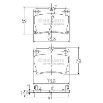 Тормозные колодки NIPPARTS J3615011