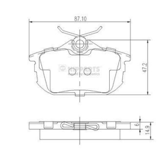 Гальмівні колодки NIPPARTS J3615012