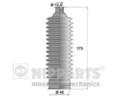 Пильовик рульового механізма NIPPARTS N2844023