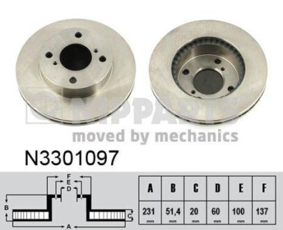 Тормозной диск NIPPARTS N3301097