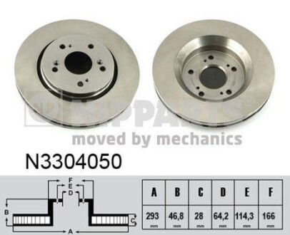 Тормозной диск NIPPARTS N3304050