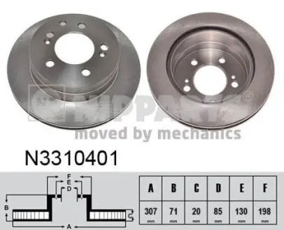 Тормозной диск NIPPARTS N3310401