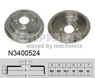 Тормозной барабан NIPPARTS N3400524