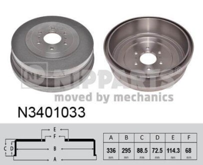 Гальмівний барабан NIPPARTS N3401033