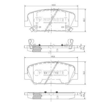 Тормозные колодки NIPPARTS N3600547