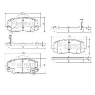 Гальмівні колодки NIPPARTS N3600552