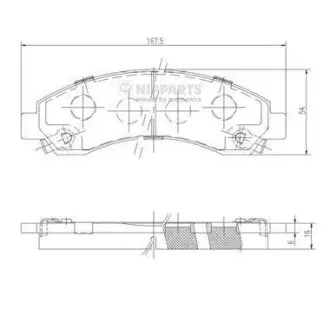Гальмівні колодки NIPPARTS N3600801