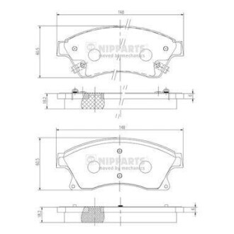 Тормозные колодки NIPPARTS N3600914