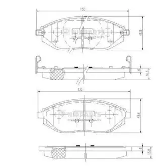 Гальмівні колодки NIPPARTS N3600916