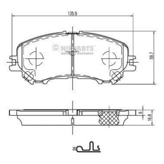 Тормозные колодки NIPPARTS N3601111