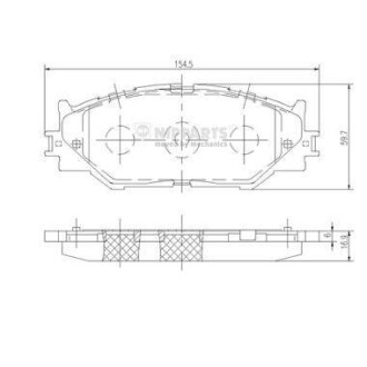 Тормозные колодки NIPPARTS N3602128