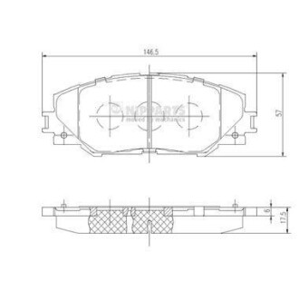 Гальмівні колодки NIPPARTS N3602138