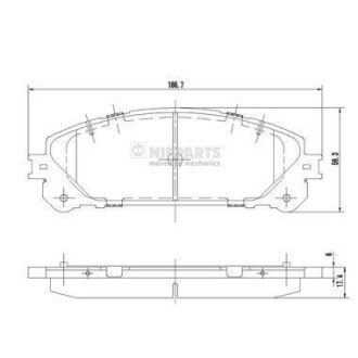 Гальмівні колодки NIPPARTS N3602139