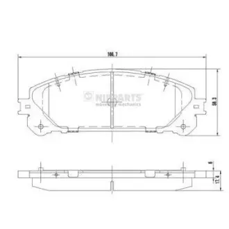 Тормозные колодки NIPPARTS N3602139