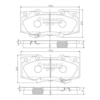 Тормозные колодки NIPPARTS N3602147