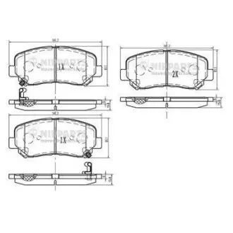 Тормозные колодки NIPPARTS N3603073