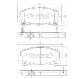 Тормозные колодки NIPPARTS N3604069