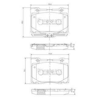 Тормозные колодки NIPPARTS N3604070