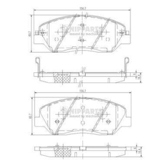 Тормозные колодки NIPPARTS N3605051