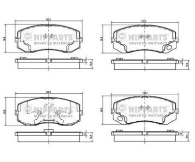 Гальмівні колодки NIPPARTS N3605055