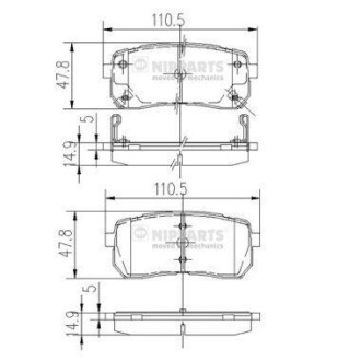 Тормозные колодки NIPPARTS N3610308