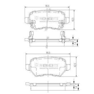 Тормозные колодки NIPPARTS N3610310