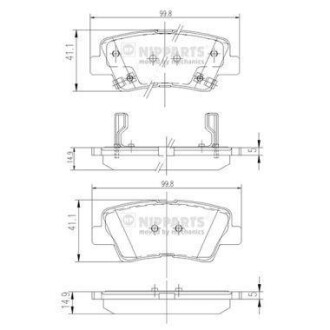 Тормозные колодки NIPPARTS N3610311