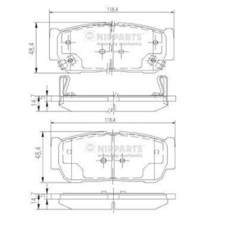 Тормозные колодки NIPPARTS N3610402