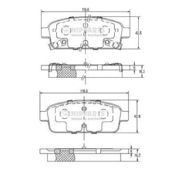 Тормозные колодки NIPPARTS N3610906