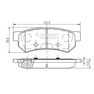 Тормозные колодки NIPPARTS N3610907