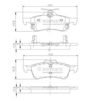 Тормозные колодки NIPPARTS N3612036