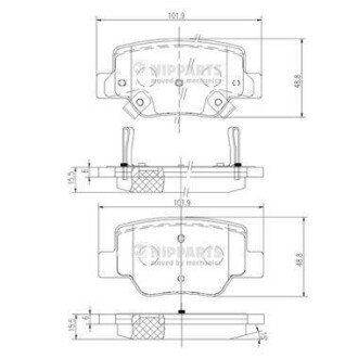 Гальмівні колодки NIPPARTS N3612040