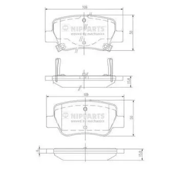 Тормозные колодки NIPPARTS N3612042
