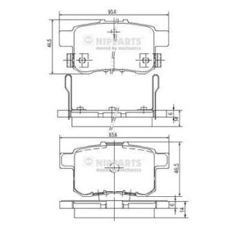 Тормозные колодки NIPPARTS N3614020