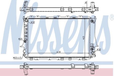 Радіатор охолодження NISSENS 60480