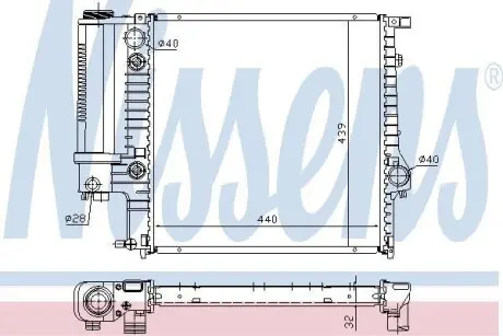 Радиатор охлаждения NISSENS 60613A
