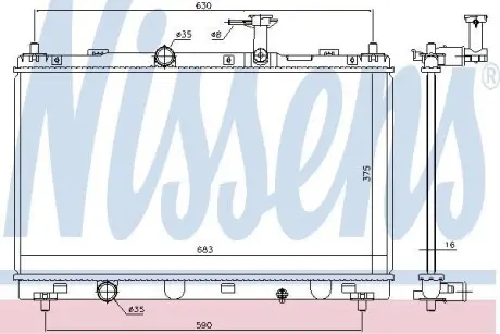 Радіатор охолоджування NISSENS 606146