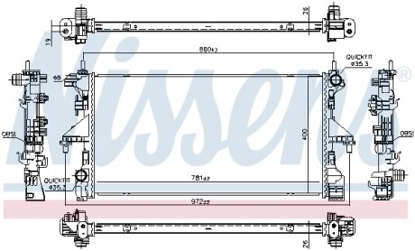 Радіатор охолодження CITROEN Jumper/ FIAT Ducato/PEUGEOT Boxer NISSENS 606554