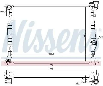 Радіатор охолодження NISSENS 606954