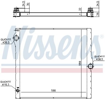 Радіатор охолодження BMW X5 E70 (07-) X5 30si NISSENS 60825